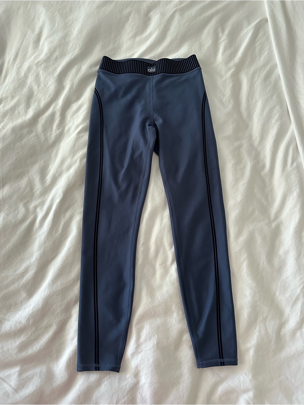 Alo Yoga Airlift High-Waist 7/8 Line Up Legging Navy Blue XS